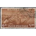 INDIA, Malaria control, brown 1955, 6 Annas, #3