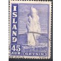 Iceland 1940 - 45aur blue - The Great Geyser - ...