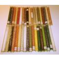 Lot of 37 6 inch Tubes of Seed Beads Various Br...