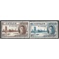 Ceylon 1946 Victory Set SG400-401 Mounted Mint ...