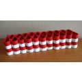 Christmas Ornament - Red & White Glittered Ribb...