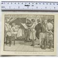 Vintage engraving: Henry receiving the news of ...