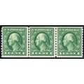 443, Mint VF NH 1¢ Scarce Coil Line Strip of 3 ...