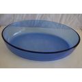 Pyrex Glass Oven to Table Blue Oval Baking Cass...