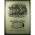 1960 First National City Bank Travelers Checks Ad - William Steig Art