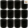ANTI-SCRATCH FLOOR PROTECTORS 12x Black Rubber ...