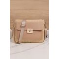 Thai Curry Leather Pocket Patchwork Straw Woven...