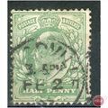 GB stamps 1902-10 - 1/2d SG215 Woodville cancel 3
