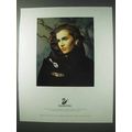 1990 Swarovski Jewelry Ad - Earrings, Brooch