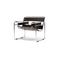 Chromed Steel Tube Chair Frame with Faux Leathe...