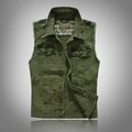 Vests Waistcoats Cowboy Ripped Sleeveless Jacke...