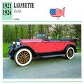 Collectors Club card. Classic Cars. Lafayette 1...