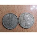 GB 1957 Elizabeth II English 1/- Shilling Coin