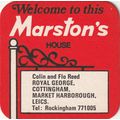 BEER MAT - MARSTONS BREWERY - ROYAL GEORGE, COT...