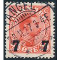 Denmark AFA 0175/Scott 183, 7ø/20ø red Provisio...
