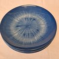 NEW Lot 4 Royal Norfolk BLUE BURST 7 1/2" Salad...