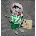 1991 Annalee Dolls Christmas Mouse with Tag