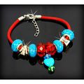 Leatherette Bracelet Love Heart Angel Charm Eur...