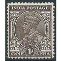 India 1926 SG203 1a Chocolate Mounted Mint ... .