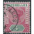 Seychelles 1892 SG10 4c Green & Carmine Fine Us...