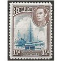 Bermuda 1938 SG111 1 1/2d Deep Blue & Purple-Br...