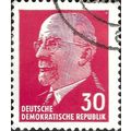 DDR, Walter Ernst Paul Ulbricht, 2nd president, lilac-red 1963, 30pf, #5