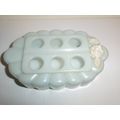 Vintage Blue Plastic Lipstick Caddy Holder Hold...