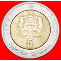 Ⰶ BI-METALLIC: MOROCCO ★ 5 DIRHAMS 1407-1987! H...