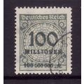 GERMANY 1923 100M GREY SG 324 FINE USED#2