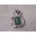 Pendant/ Charm jade colored apple