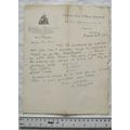 1927 letter County Fire Office, Buckingham agen...