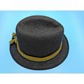 Black Fedora Wool/Felt Gentlemen's Hat - Rope B...