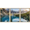 SIGNFORD - 3 Piece Framed Canvas Wall Art - Lan...
