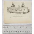 1860s engraving - Man & Woman in stocks