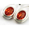 Created Padparadscha Sapphire, 925 Sterling Sil...