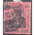 Germany 1905 - 80pf carmine/black - "Germania" ...