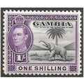 Gambia 1938 SG156 1/- Slate-Blue & Violet Mount...