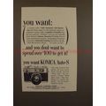 1964 Konica Auto-S Camera Ad - You want: Electric Eye!
