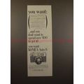 1964 Konica Auto-S Rangefinder Camera Ad - You Want!!