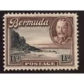 Bermuda KGV 1936 1½d Black Chocolate Mounted Mi...
