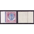 Malaya:Kedah 1950 $1 Blue and Purple Sultan Bad...