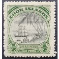 Cook Islands: 1933-36 1/2d black & deep green S...