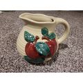 3D Apple Design Stoneware Pitcher With Handle B...