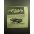1958 Sunbeam Rapier Coupe de Sport and Convertible Advertisement