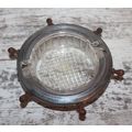 Vtg Nautical Decor Metal Ship Wheel Ashtray Waf...