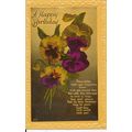 PC18021 Greeting Postcard. A Happy Birthday. Fl...