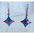 925 Earrings Mother-of-Pearl Pastel Pink & Blue...