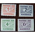 Rhodesia 1965 Postage Due roul set 4 mint stamp...