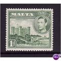 MALTA 1943 1d GREEN SG 219a M MINT