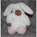 Anne Geddes Baby as a White Bunny Bean Bag Plush